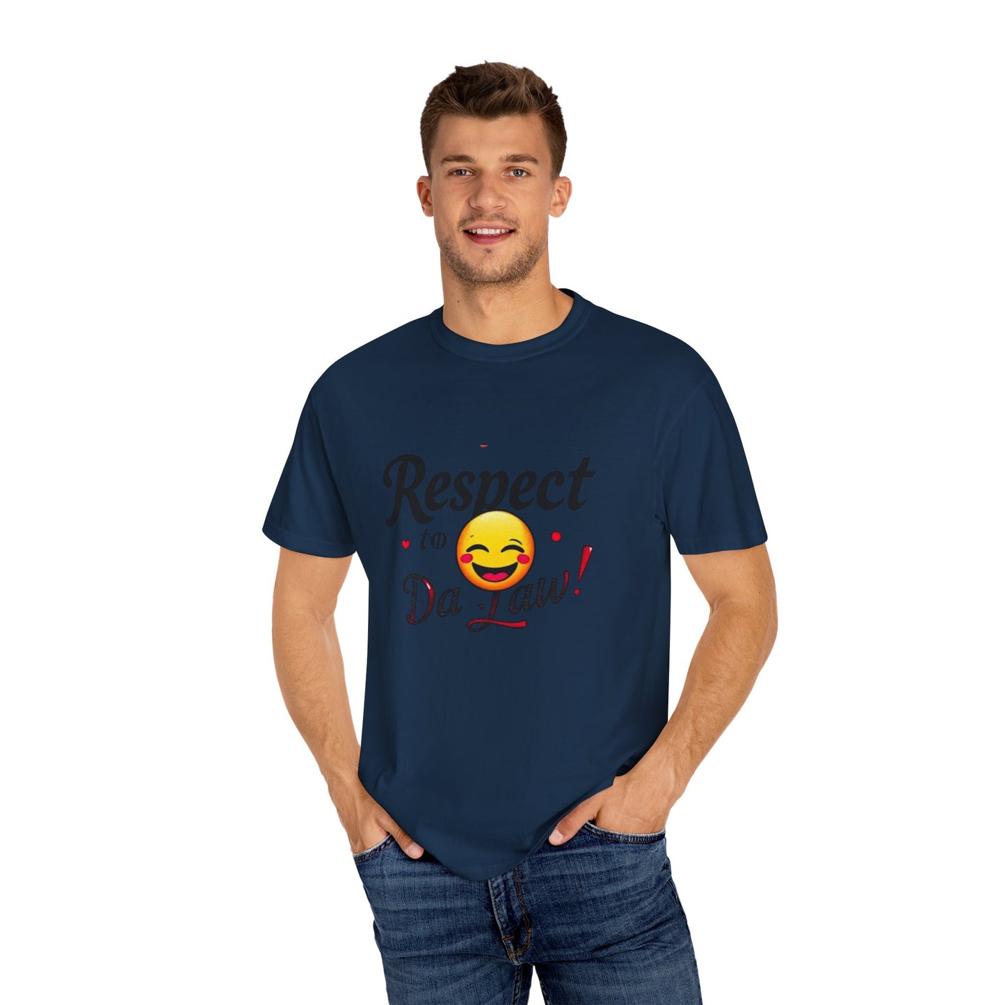 Playful Unisex T-Shirt: 'Respect to Da Law!' | Gift for Law Students, Casual Wear, Funny Tee, Statement Shirt