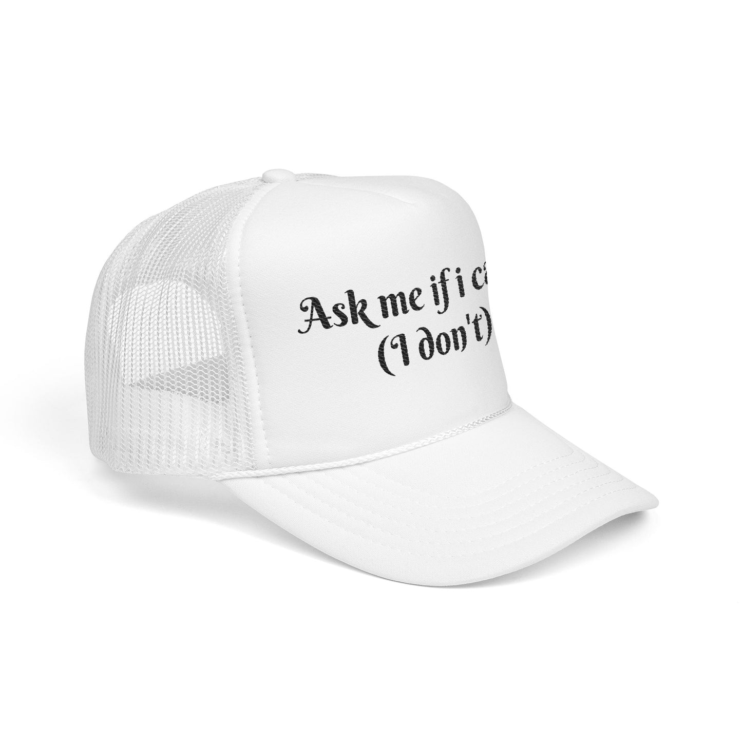 Foam Trucker Hat, Funny Cap, Gift for Friends, Casual Headwear, Outdoor Accessory, Summer Style, Embroidered Humor