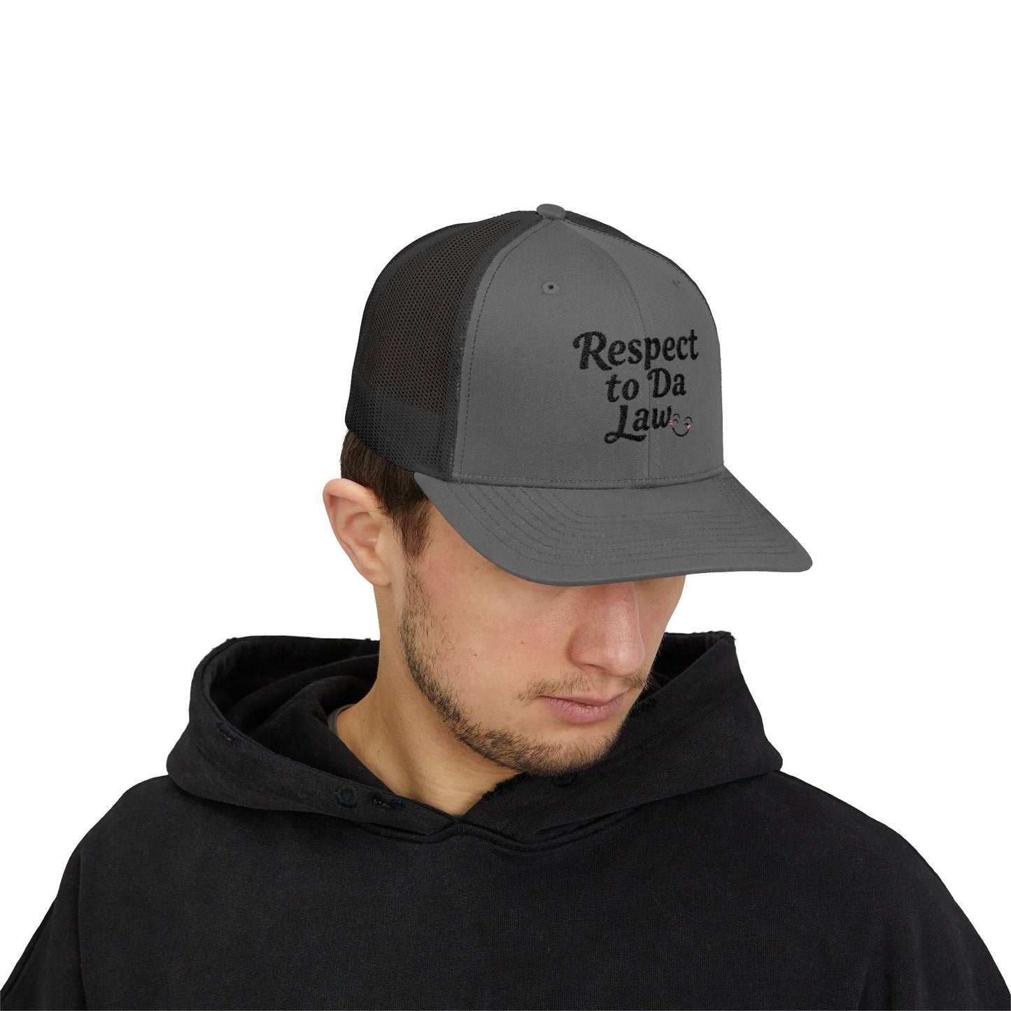 Respect to Da Law Snapback Trucker Cap - Fun Casual Headwear for Everyday Wear