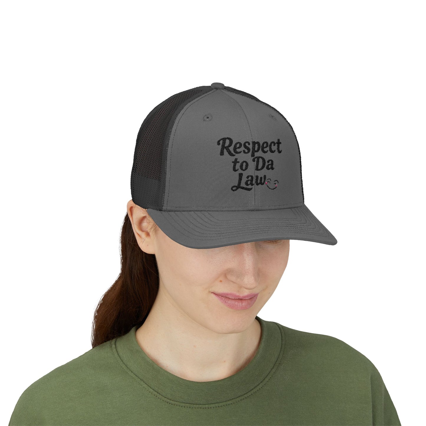 Respect to Da Law Snapback Trucker Cap - Fun Casual Headwear for Everyday Wear
