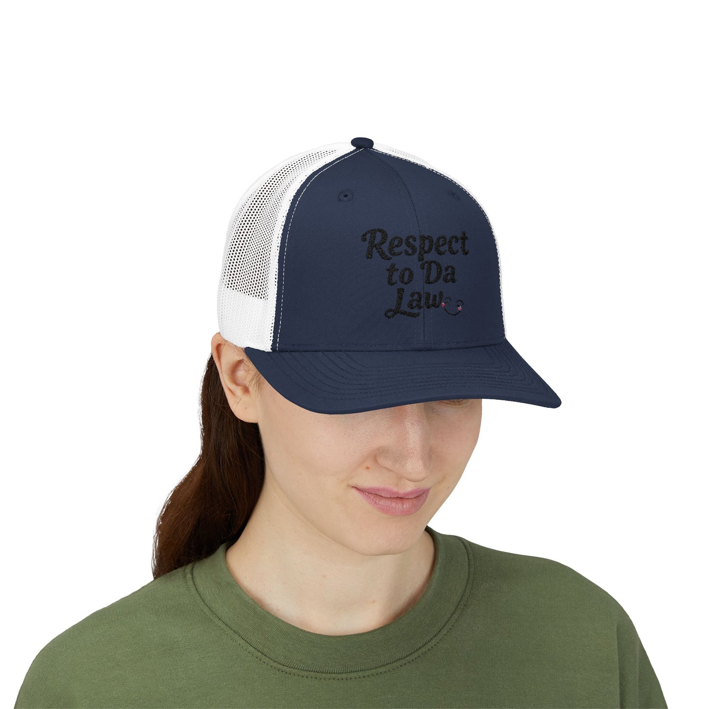 Respect to Da Law Snapback Trucker Cap - Fun Casual Headwear for Everyday Wear