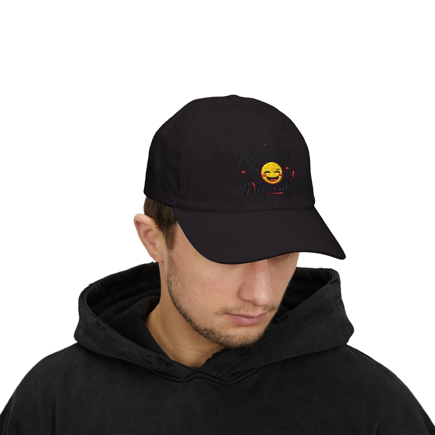 Humorous Dad Cap - 'Respect to Da Law!' Adjustable White Hat