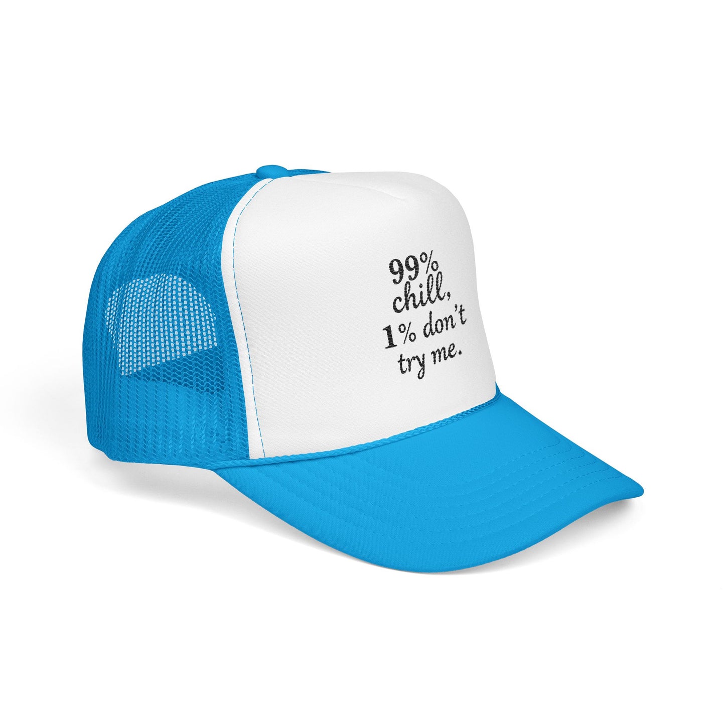 Chill Vibes Foam Trucker Hat, Embroidered Cap, Casual Gift, Summer Style, Outdoor Fun, Hipster Accessories