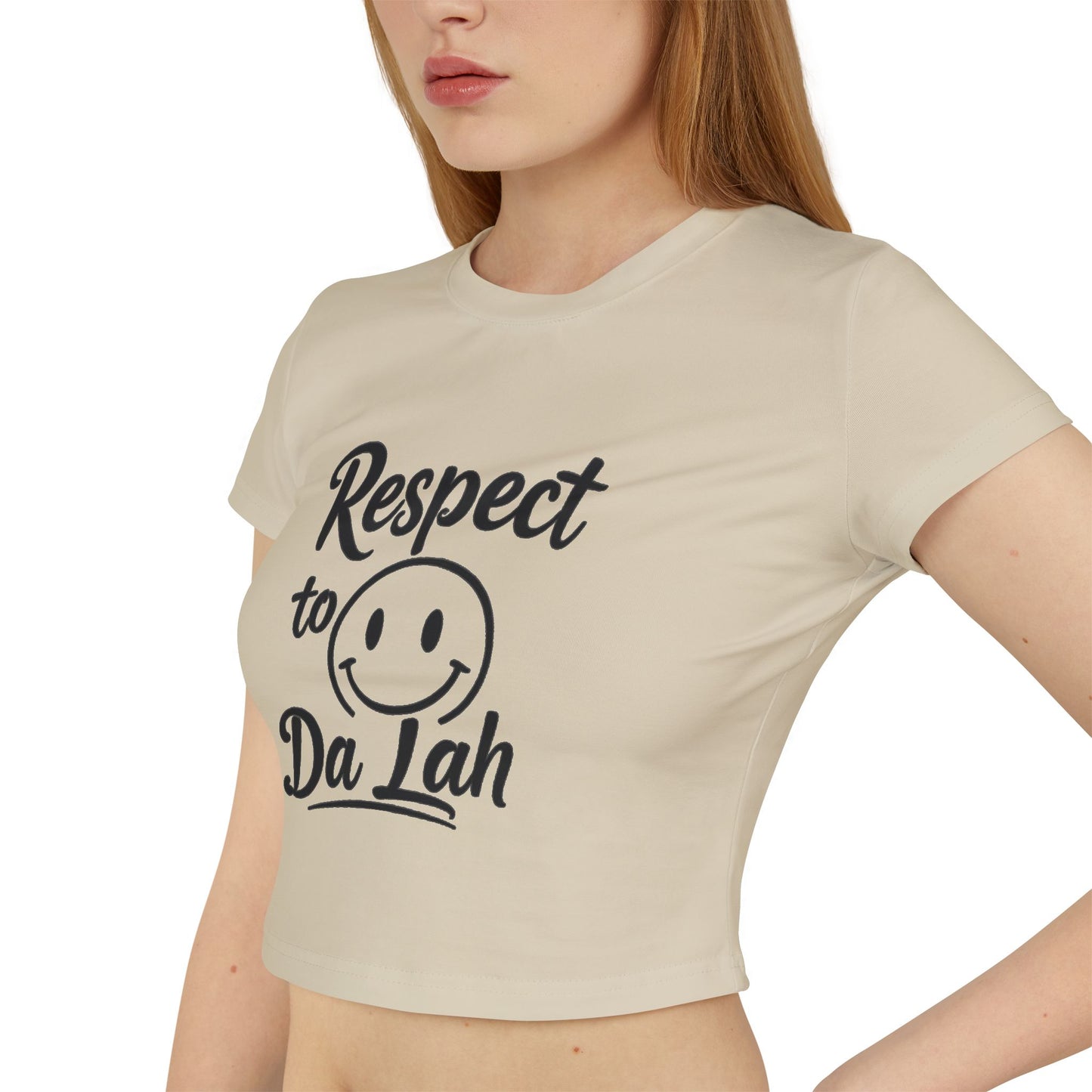 Women's Baby Tee - "Respect to Da Lah" Fun Graphic Top