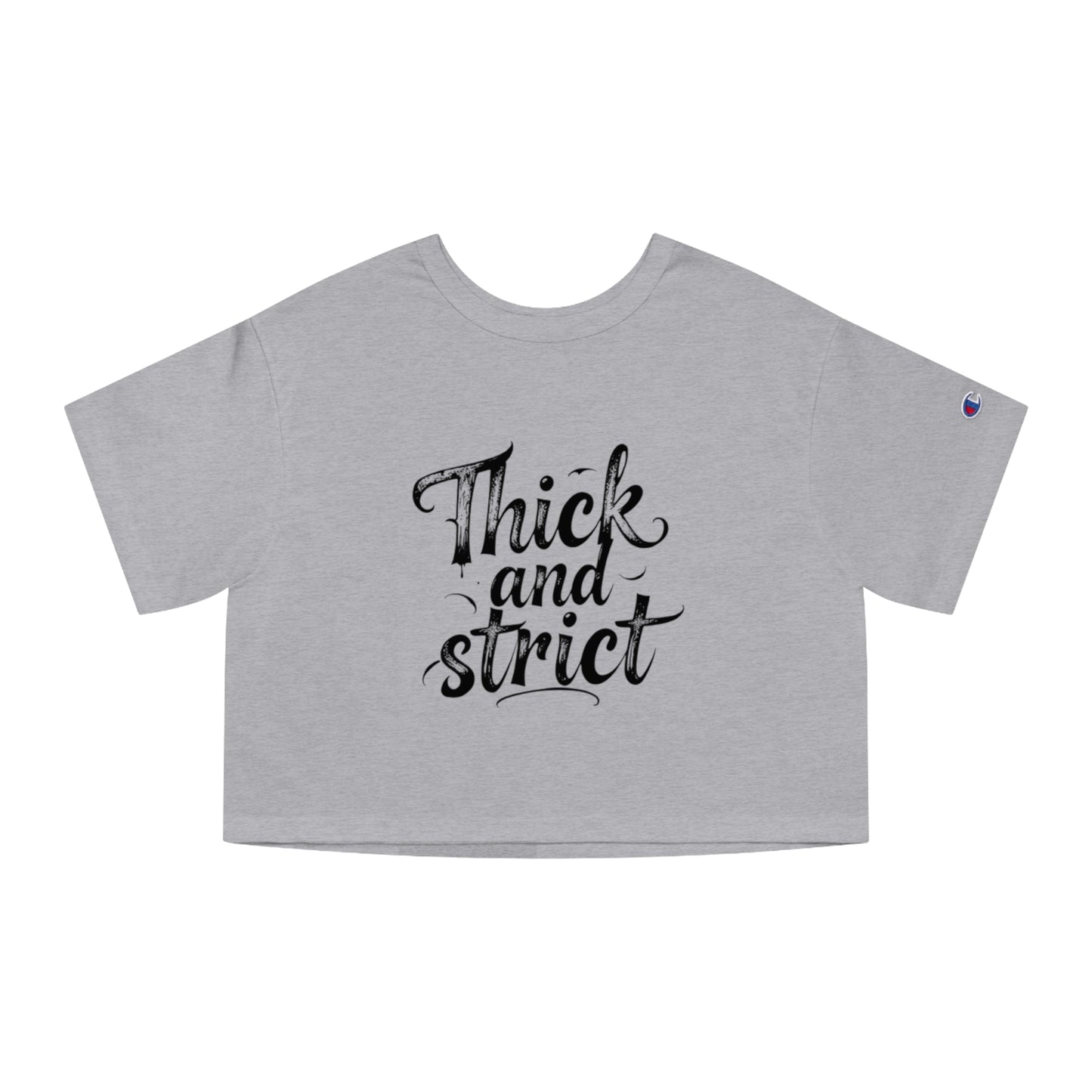 Thick and Strict Cropped T-Shirt, Stylish Casual Wear, Trendy Summer Top, Gift for Her, Fashion Statement Tee