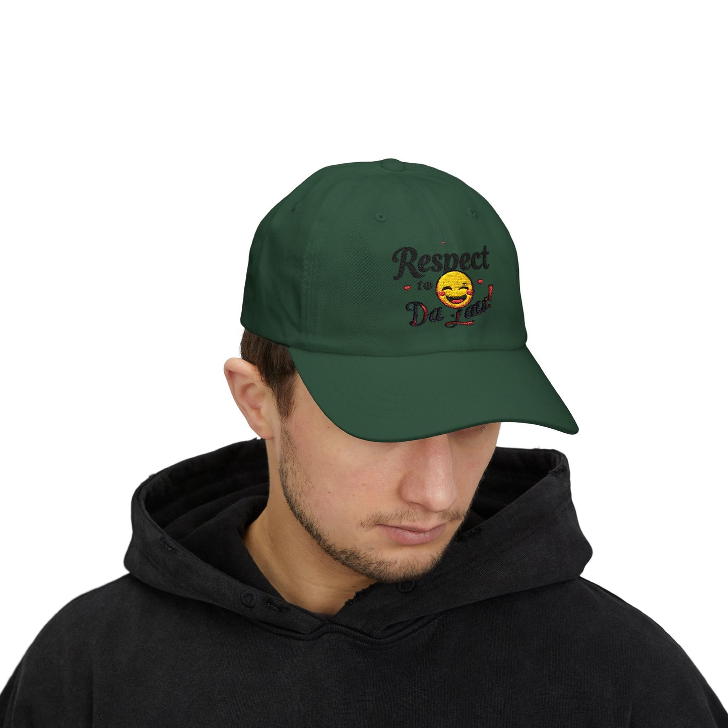 Humorous Dad Cap - 'Respect to Da Law!' Adjustable White Hat
