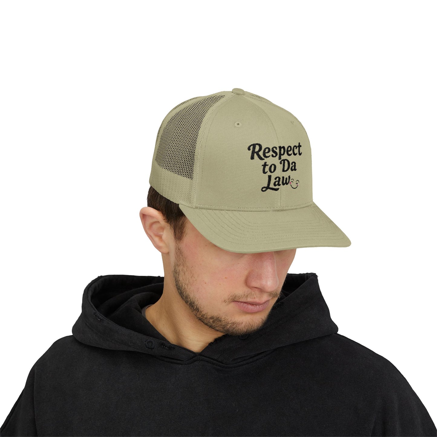 Respect to Da Law Snapback Trucker Cap - Fun Casual Headwear for Everyday Wear