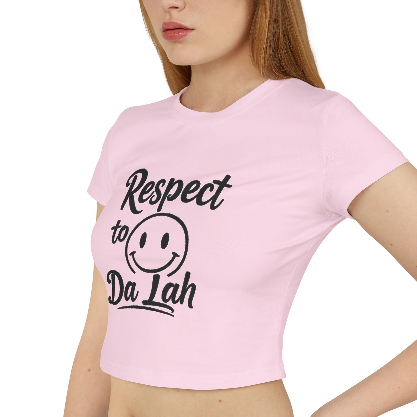 Women's Baby Tee - "Respect to Da Lah" Fun Graphic Top