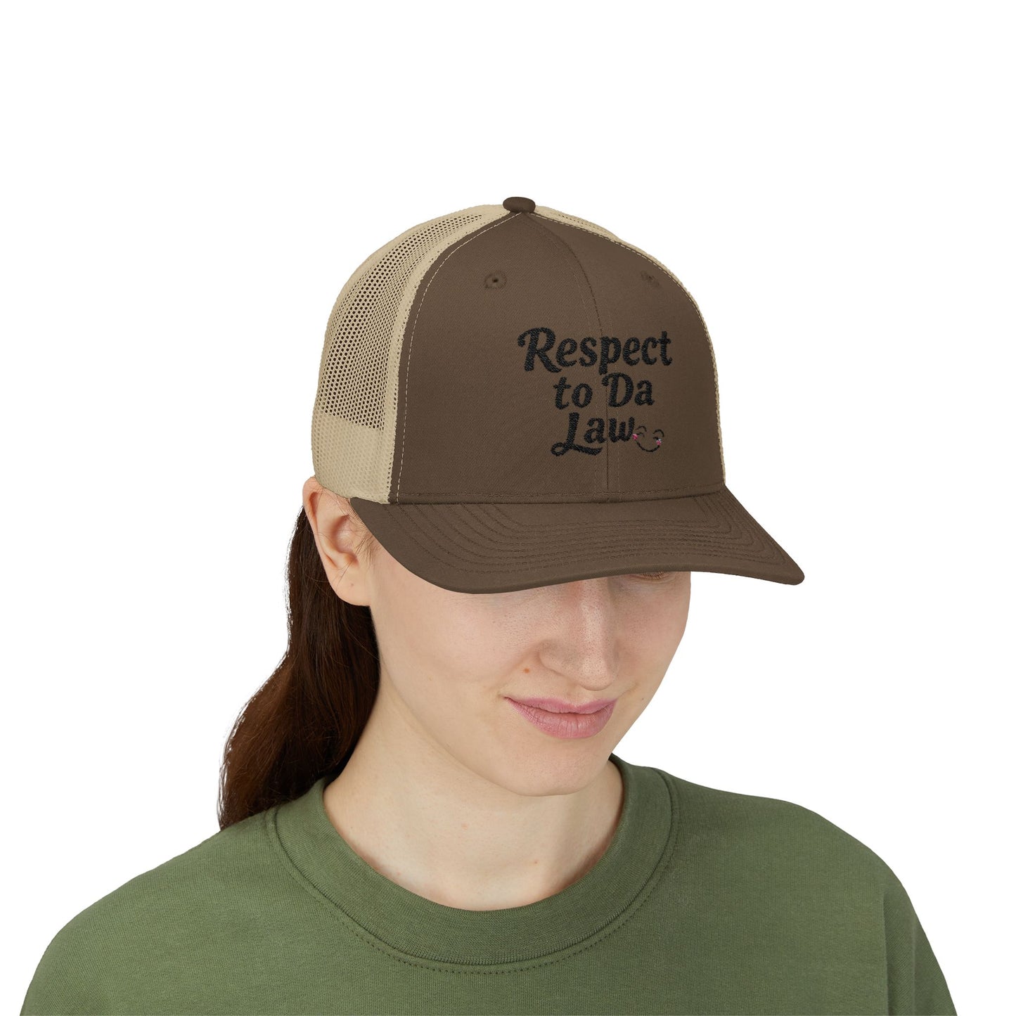 Respect to Da Law Snapback Trucker Cap - Fun Casual Headwear for Everyday Wear