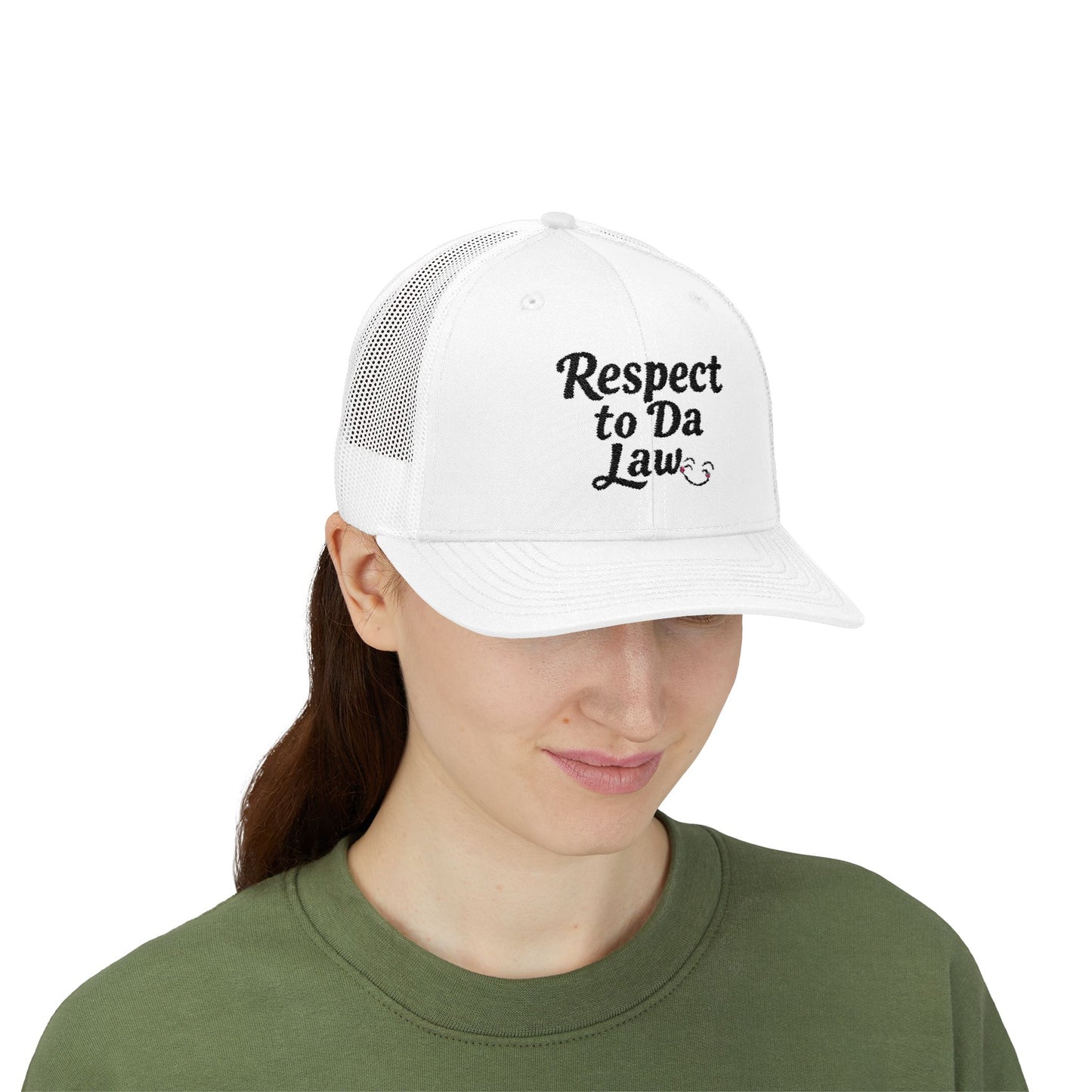 Respect to Da Law Snapback Trucker Cap - Fun Casual Headwear for Everyday Wear
