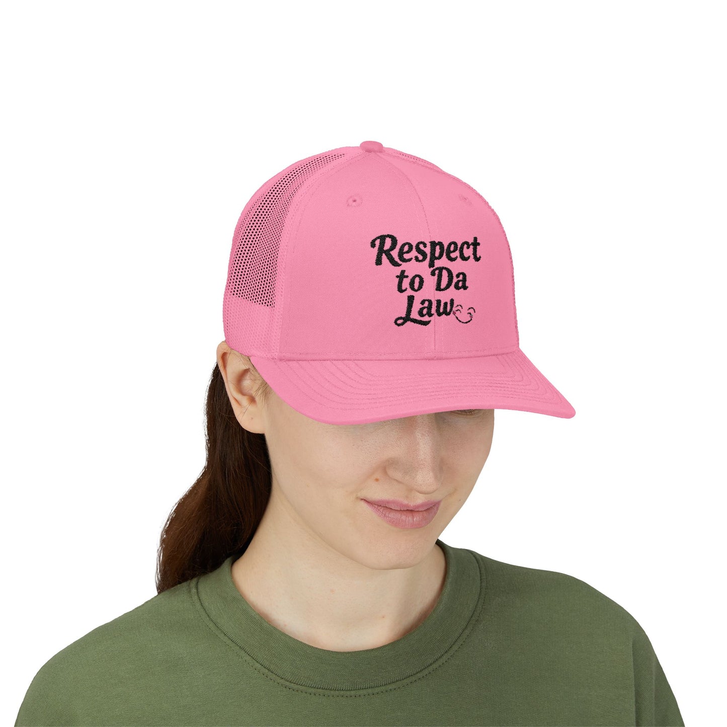 Respect to Da Law Snapback Trucker Cap - Fun Casual Headwear for Everyday Wear