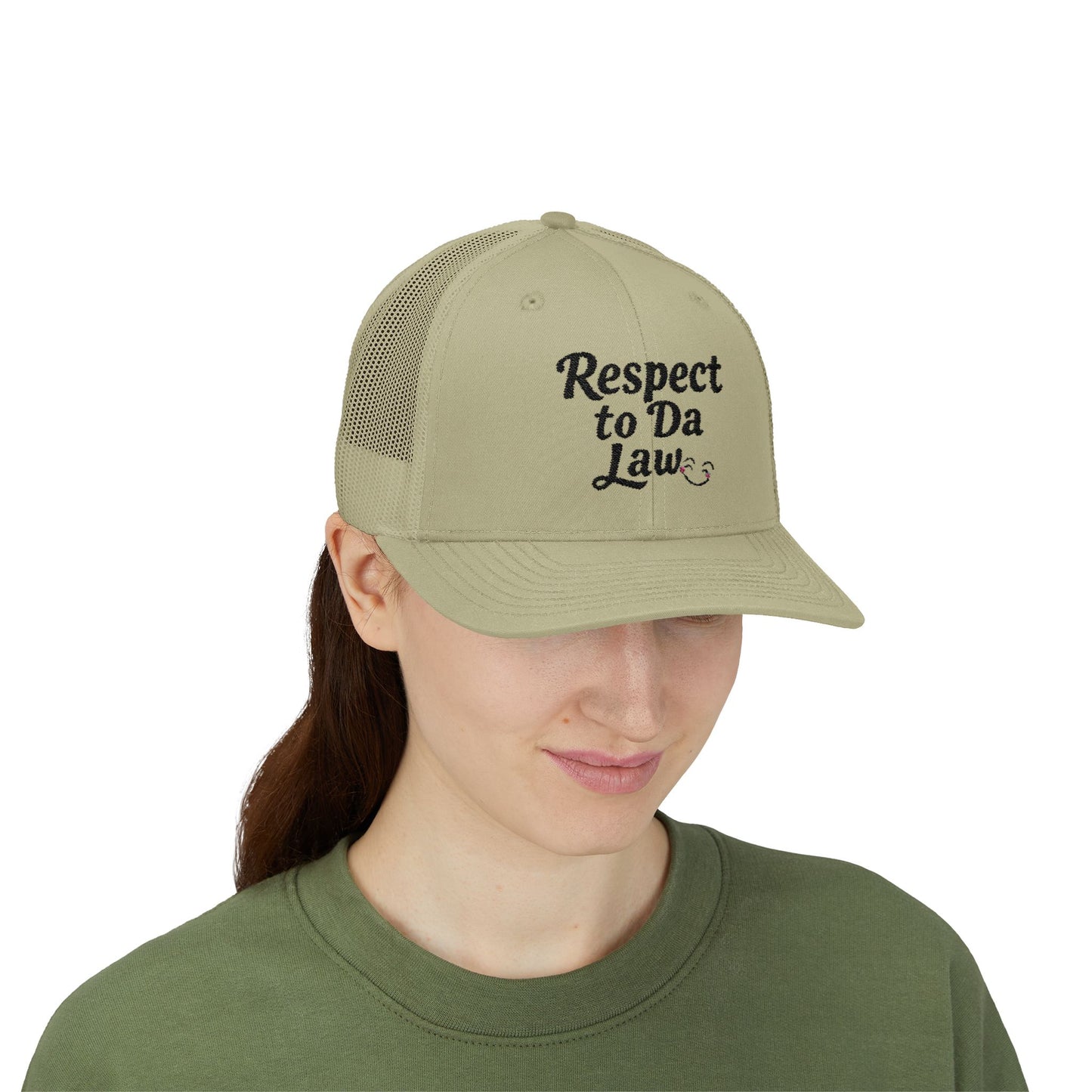 Respect to Da Law Snapback Trucker Cap - Fun Casual Headwear for Everyday Wear