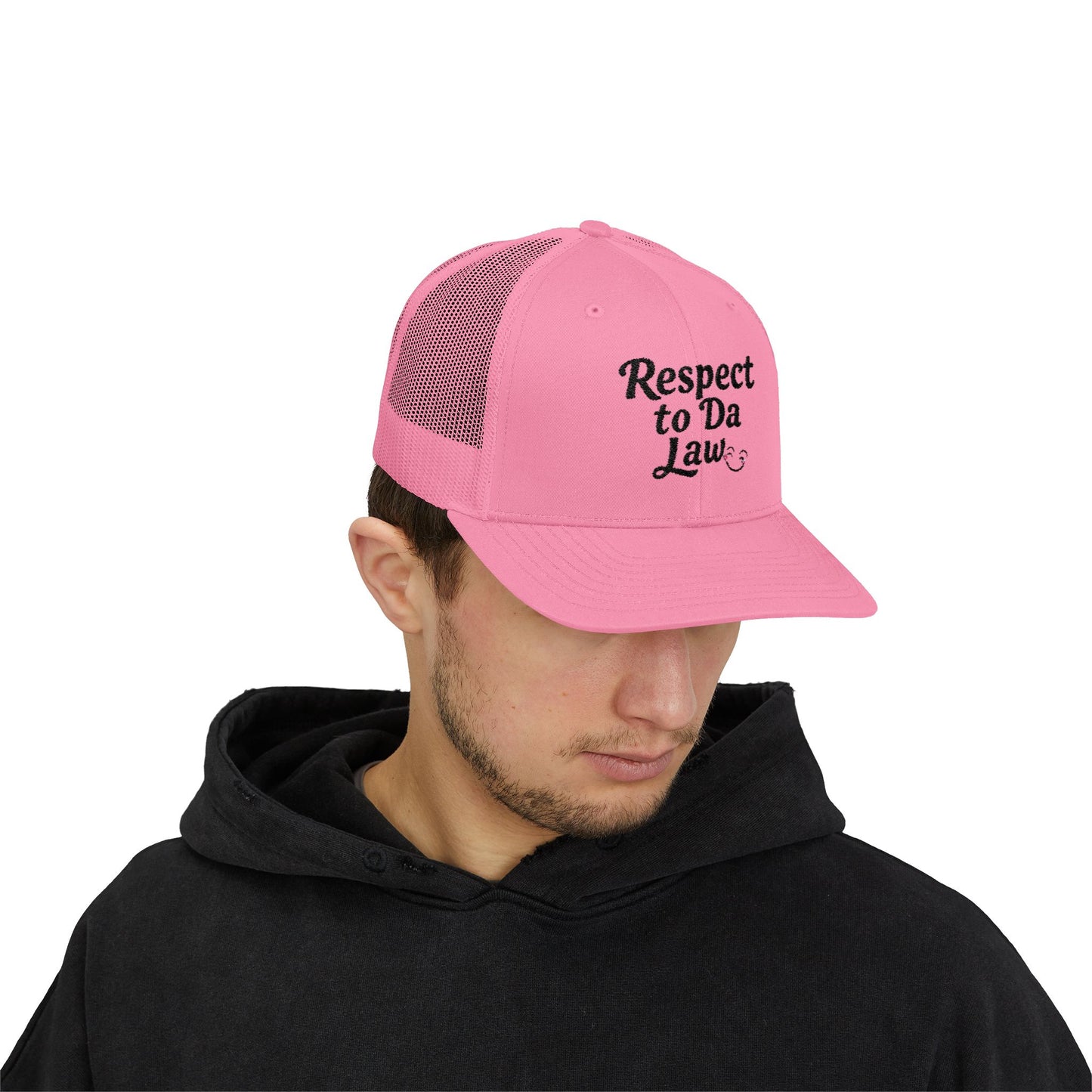 Respect to Da Law Snapback Trucker Cap - Fun Casual Headwear for Everyday Wear