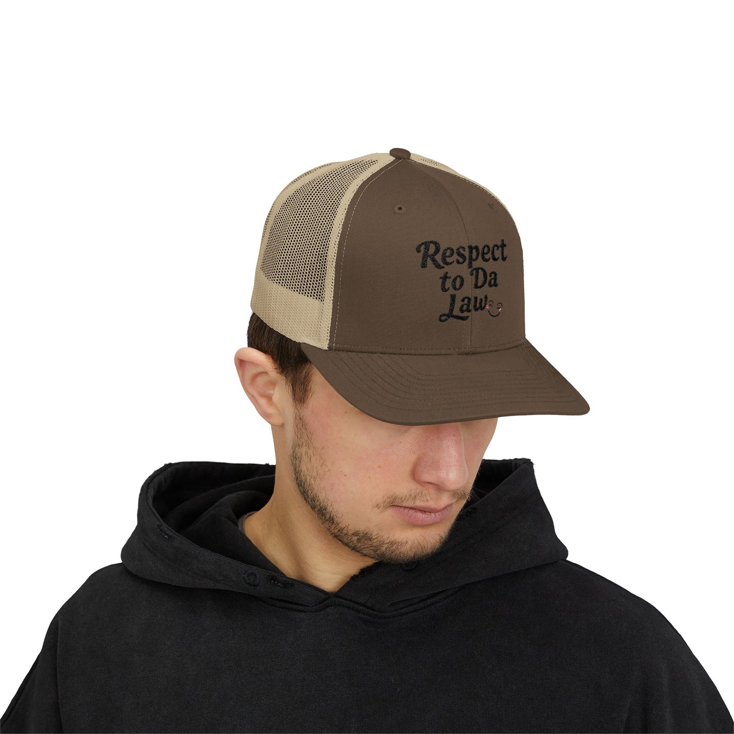 Respect to Da Law Snapback Trucker Cap - Fun Casual Headwear for Everyday Wear