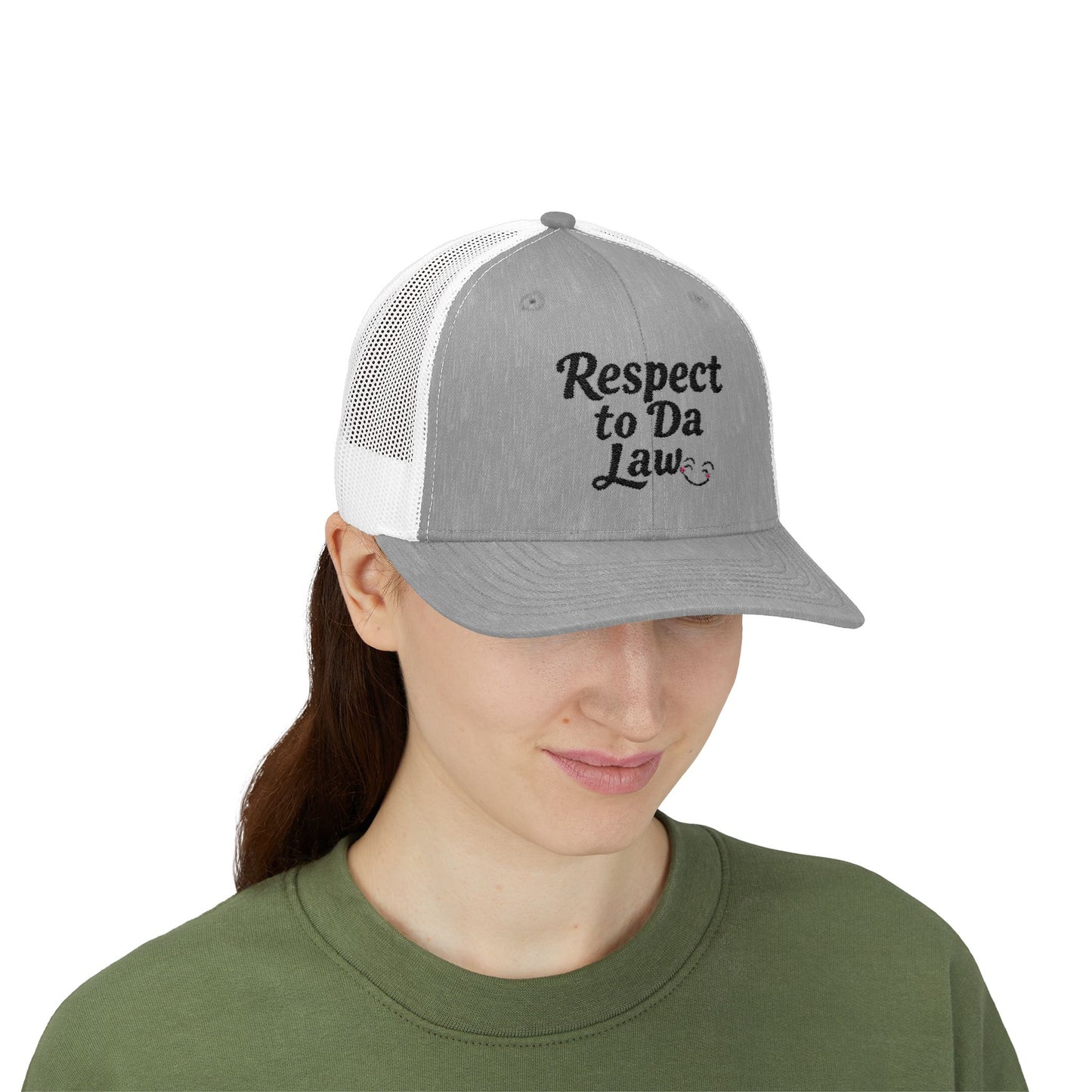 Respect to Da Law Snapback Trucker Cap - Fun Casual Headwear for Everyday Wear