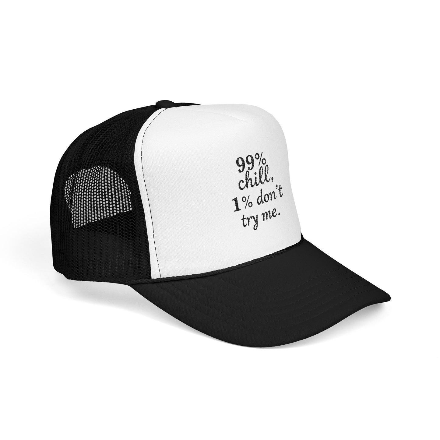 Chill Vibes Foam Trucker Hat, Embroidered Cap, Casual Gift, Summer Style, Outdoor Fun, Hipster Accessories