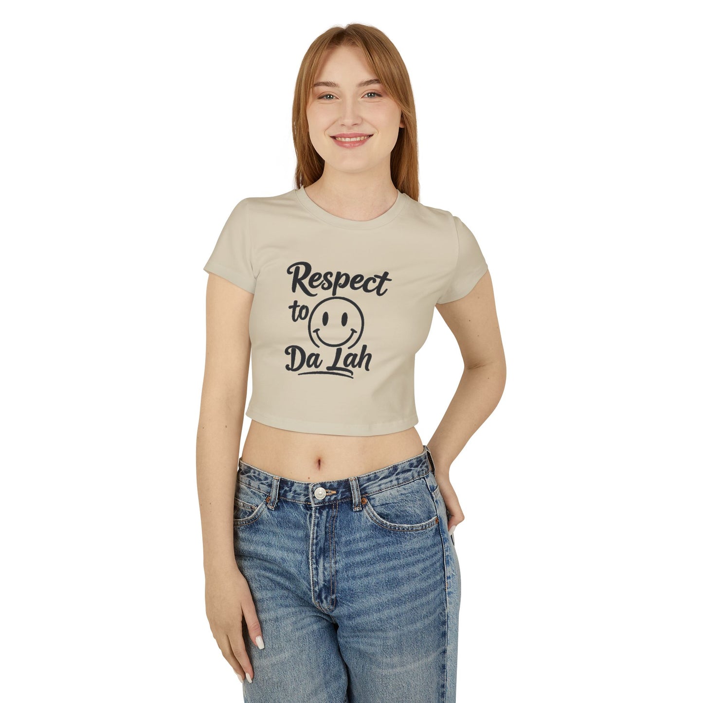 Women's Baby Tee - "Respect to Da Lah" Fun Graphic Top