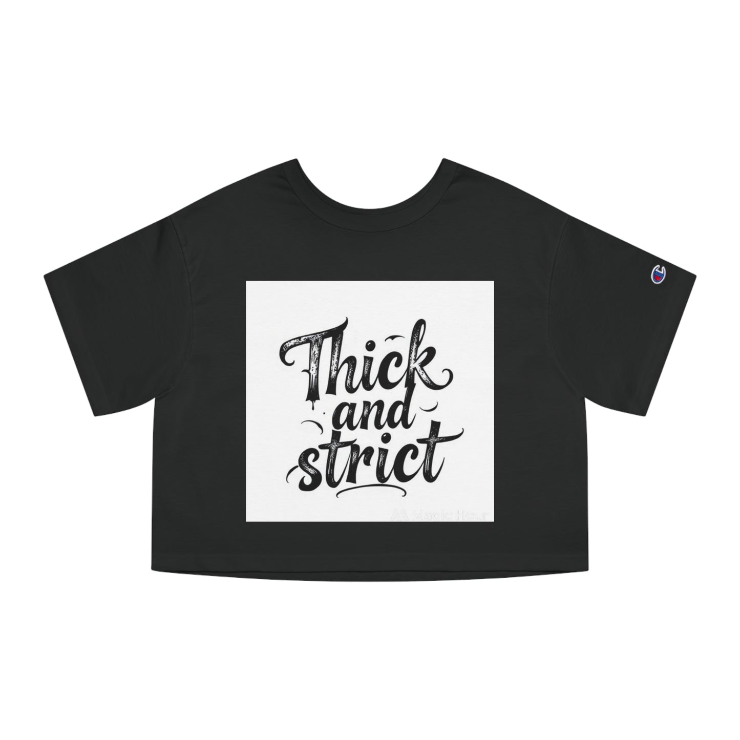 Thick and Strict Cropped T-Shirt, Stylish Casual Wear, Trendy Summer Top, Gift for Her, Fashion Statement Tee