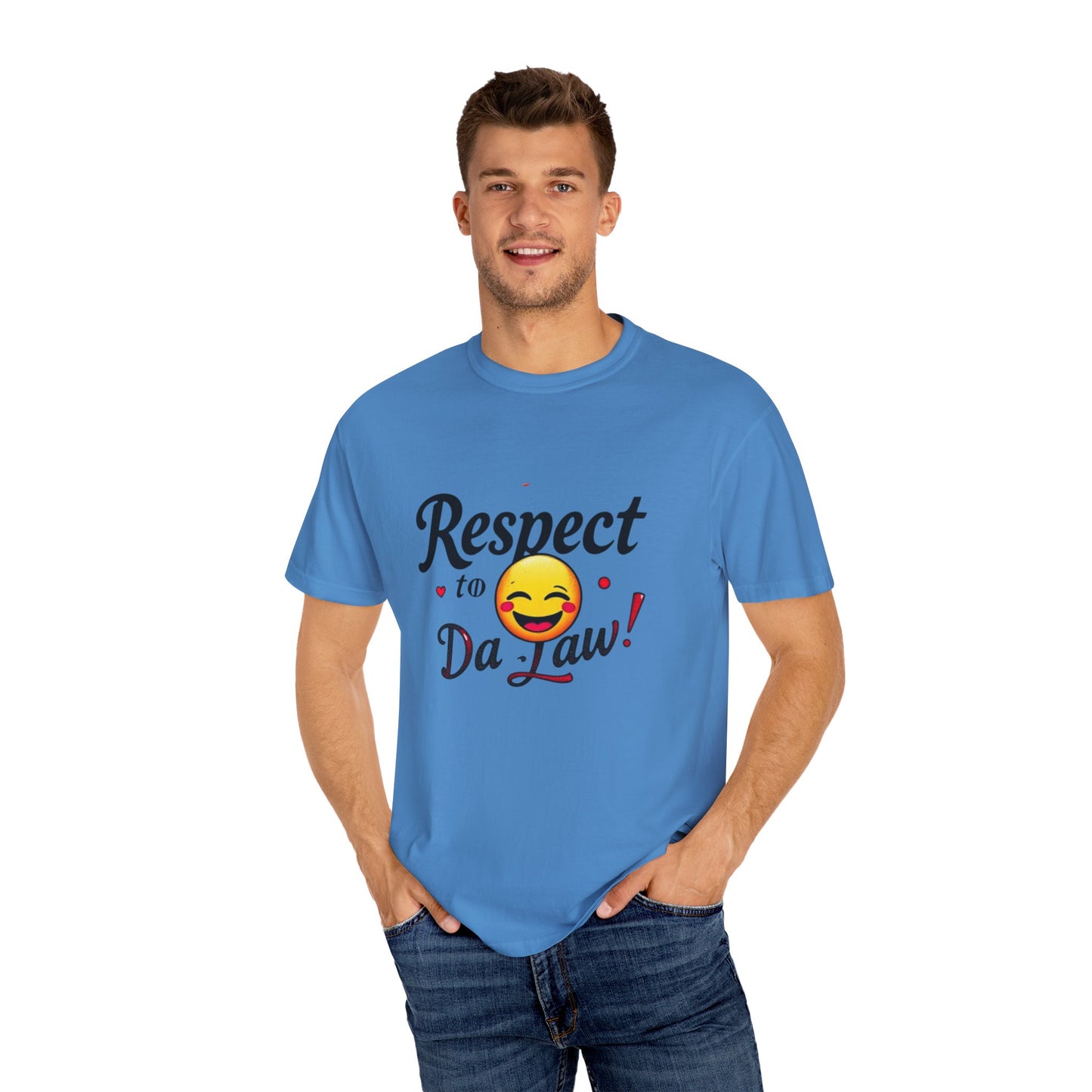 Playful Unisex T-Shirt: 'Respect to Da Law!' | Gift for Law Students, Casual Wear, Funny Tee, Statement Shirt