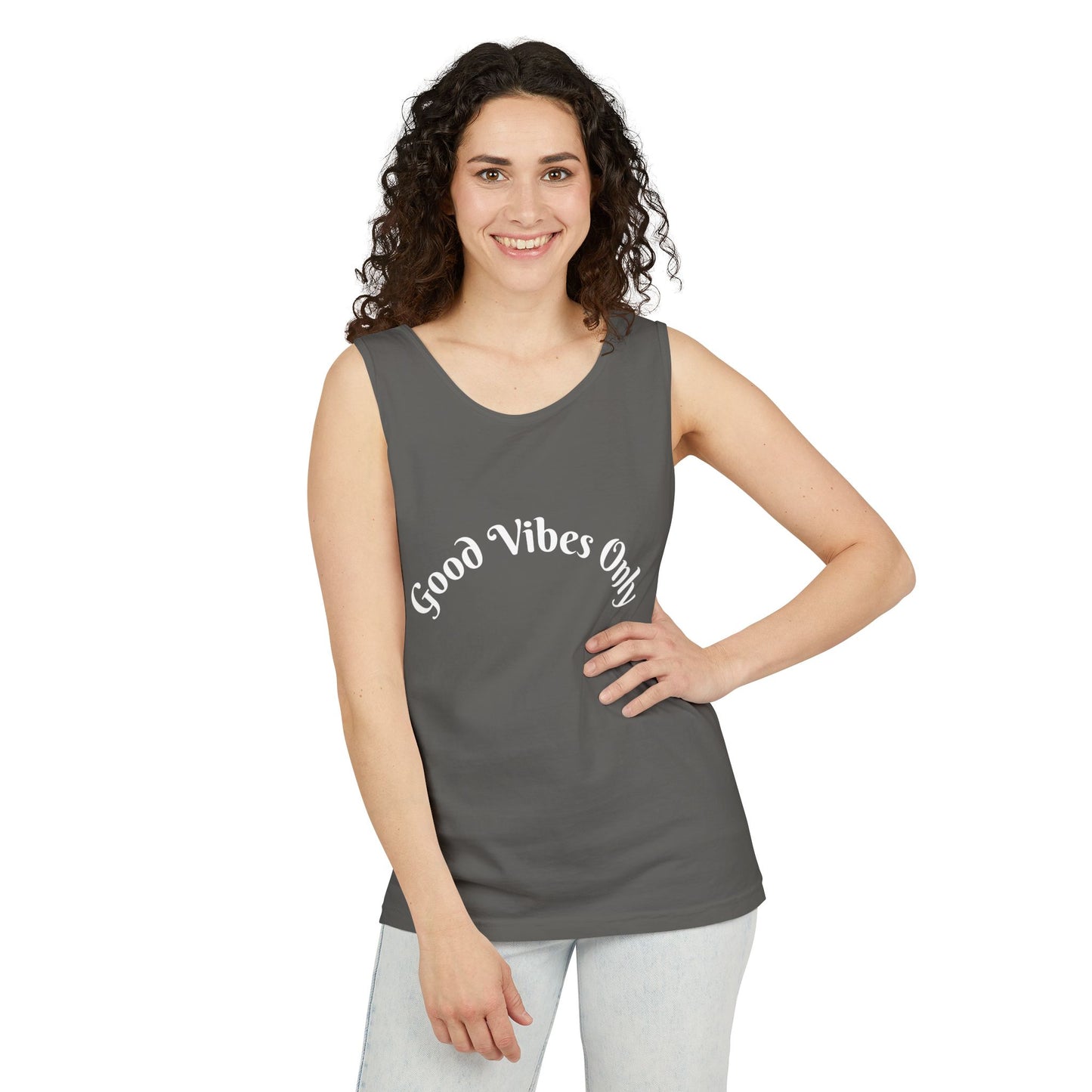 Good Vibes Only Unisex Tank Top | Summer Essential, Vacation Wear, Relaxed Style, Gift for Friends, Casual Outfit