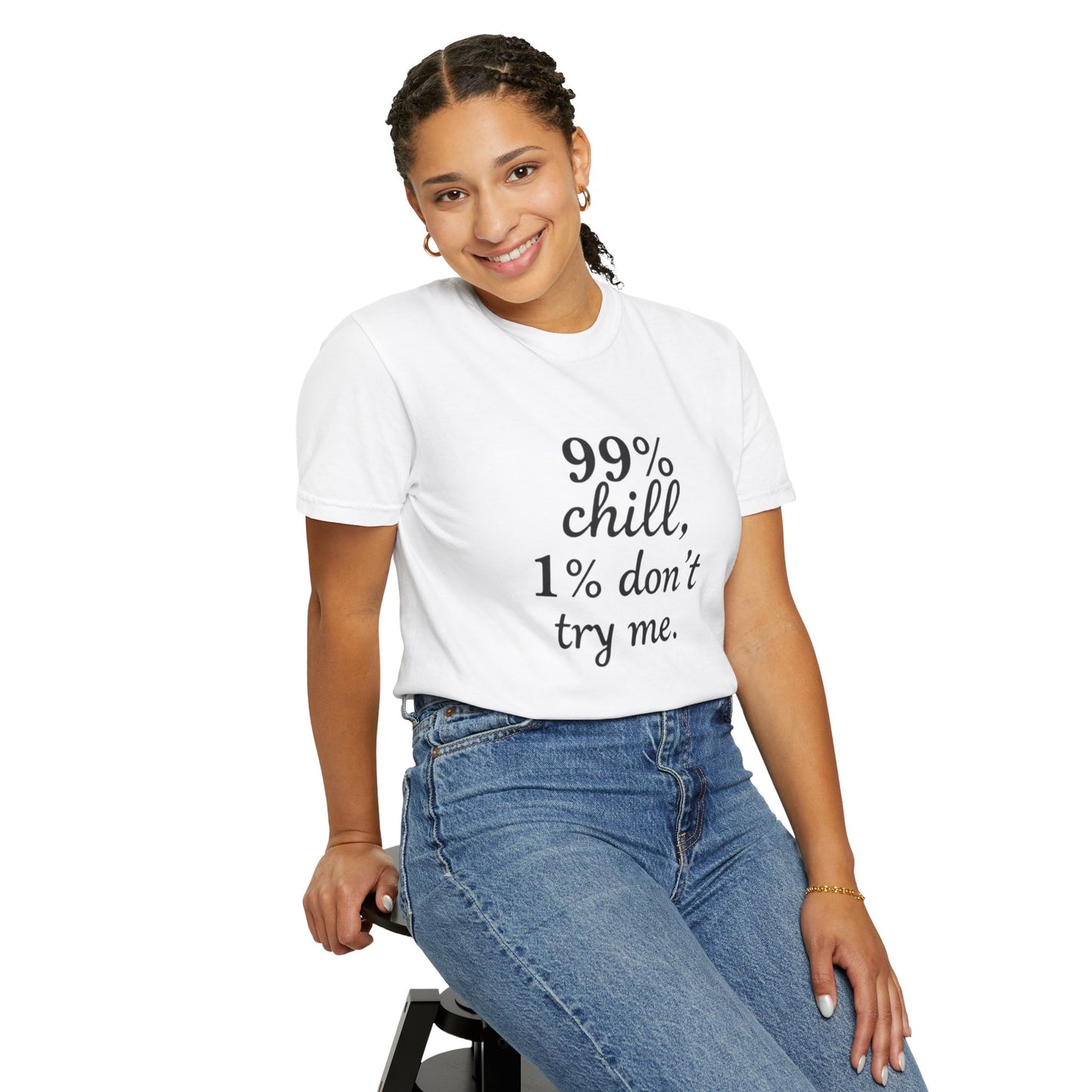 99% Chill Unisex Garment-Dyed T-Shirt, Relaxed Tee, Gift for Friends, Casual Wear, Summer Outfit, Chill Vibes T-Shirt