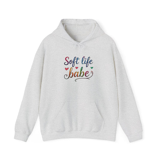 Soft Life Babe Hoodie - Unisex Heavy Blend Sweatshirt for Comfort and Style