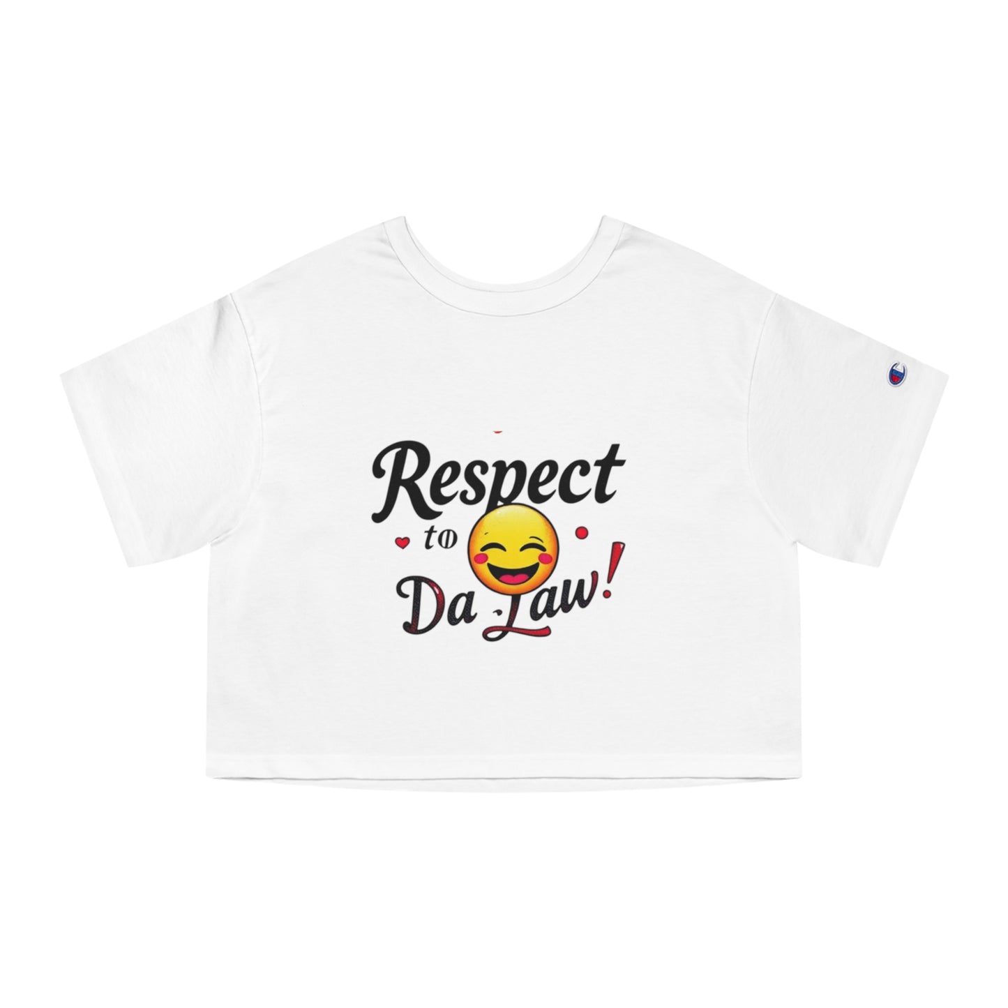 Respect to Da Law! Cropped T-Shirt, Funny Tee, Gift for Law Students, Casual Outfit, Summer Top, Unique Humor Shirt