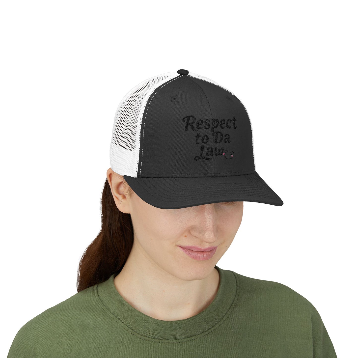 Respect to Da Law Snapback Trucker Cap - Fun Casual Headwear for Everyday Wear