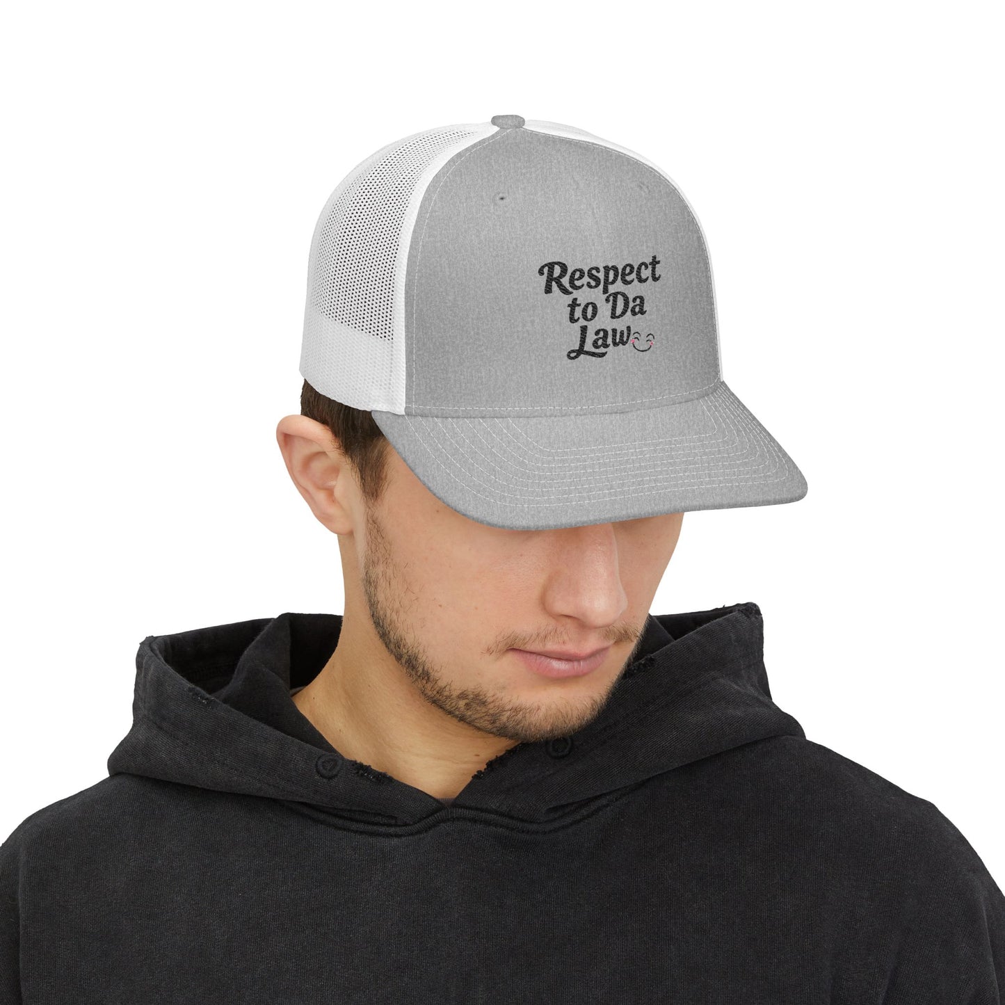 Respect to Da Law Snapback Trucker Cap | Casual Style, Gift for Law Students, Unisex Hat, Outdoor Activities, Trendy Summer Accessory