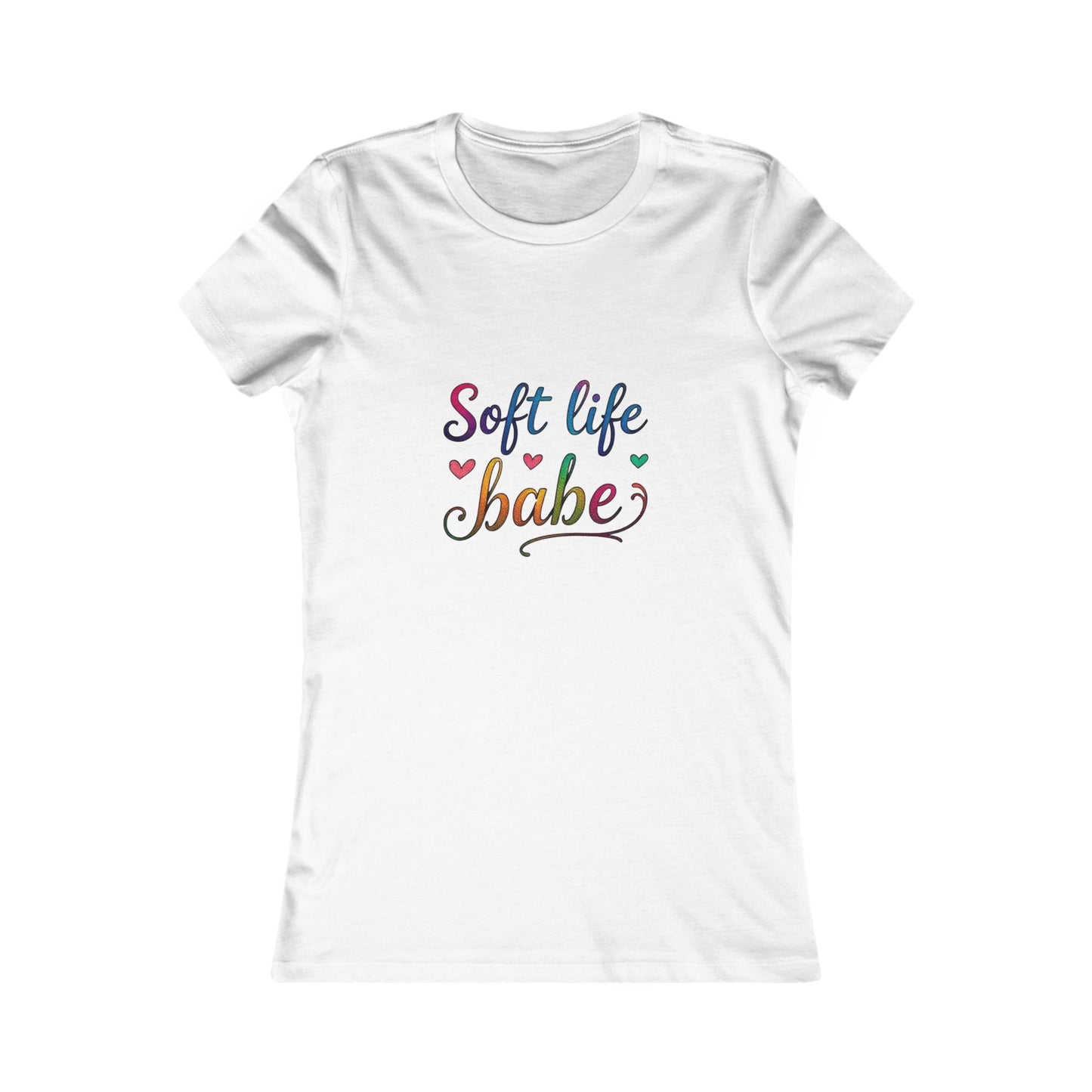Soft Life Women's Tee, Cute Graphic T-Shirt, Casual Top for Her, Gift for Friends, Everyday Wear, Summer Essential