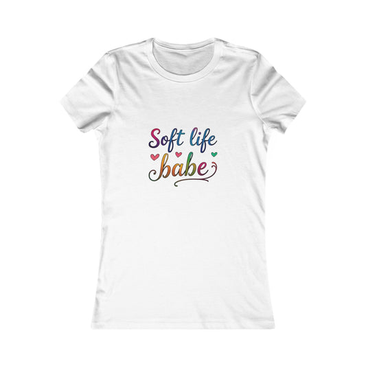 Soft Life Women's Tee, Cute Graphic T-Shirt, Casual Top for Her, Gift for Friends, Everyday Wear, Summer Essential