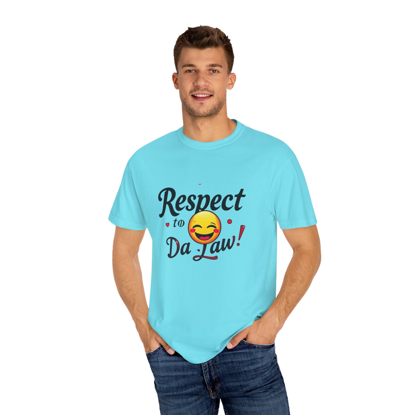 Playful Unisex T-Shirt: 'Respect to Da Law!' | Gift for Law Students, Casual Wear, Funny Tee, Statement Shirt