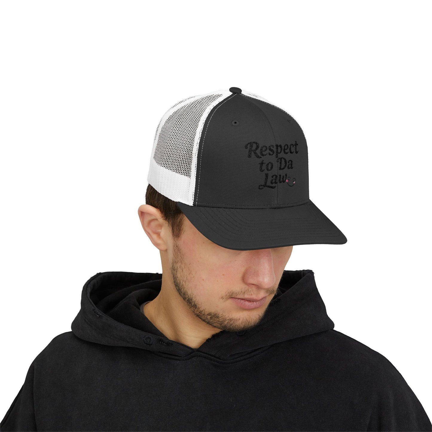 Respect to Da Law Snapback Trucker Cap - Fun Casual Headwear for Everyday Wear