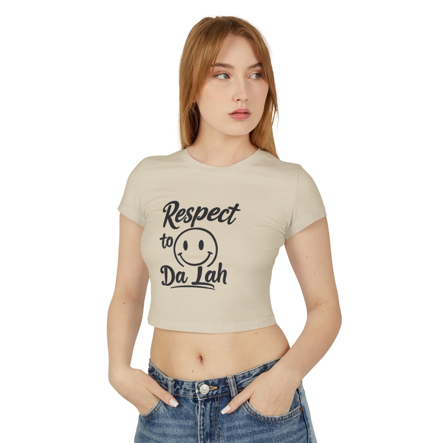 Women's Baby Tee - "Respect to Da Lah" Fun Graphic Top
