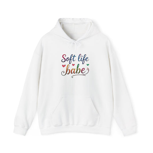 Soft Life Babe Hoodie - Unisex Heavy Blend Sweatshirt for Comfort and Style