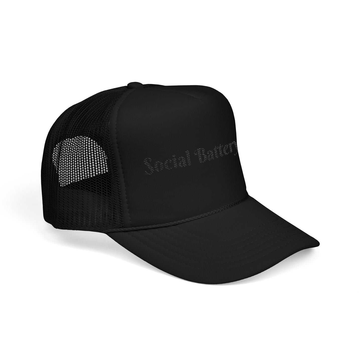Social Battery Foam Trucker Hat - Casual Graphic Cap, Fun Gift for Friends, Outdoor Adventures, Festival Headwear, Summer Style