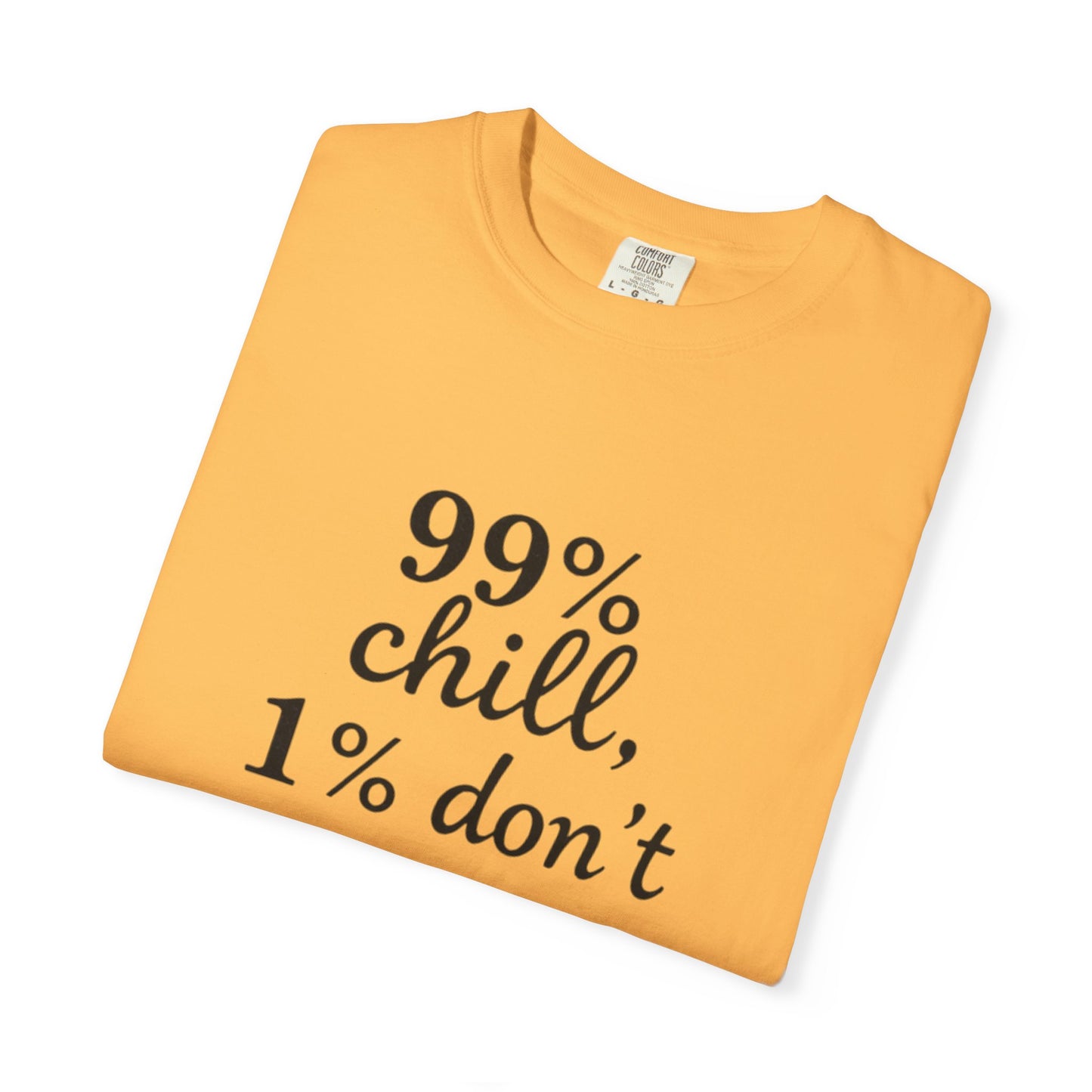 99% Chill Unisex Garment-Dyed T-Shirt, Relaxed Tee, Gift for Friends, Casual Wear, Summer Outfit, Chill Vibes T-Shirt