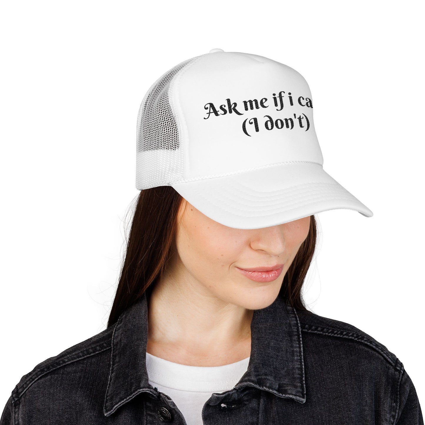 Foam Trucker Hat, Funny Cap, Gift for Friends, Casual Headwear, Outdoor Accessory, Summer Style, Embroidered Humor