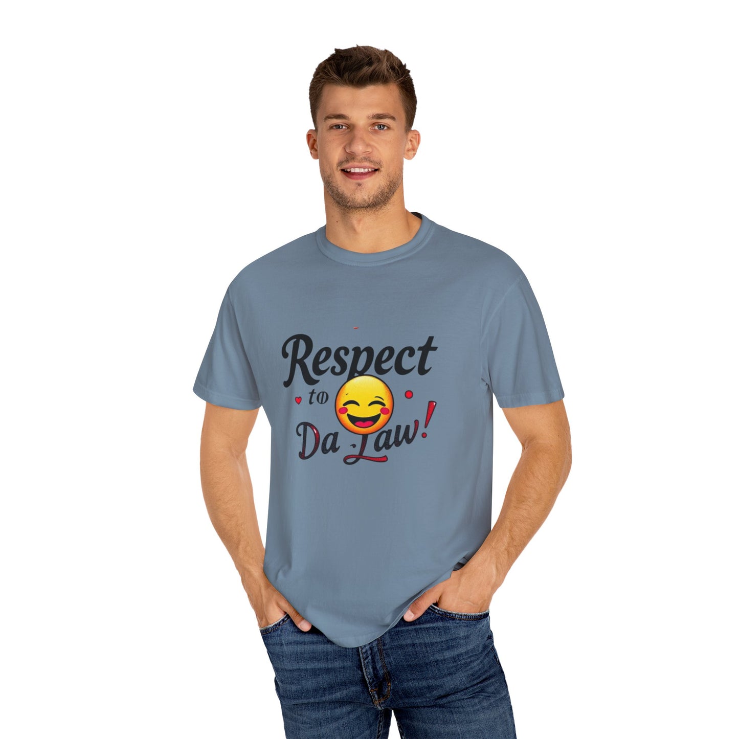 Playful Unisex T-Shirt: 'Respect to Da Law!' | Gift for Law Students, Casual Wear, Funny Tee, Statement Shirt