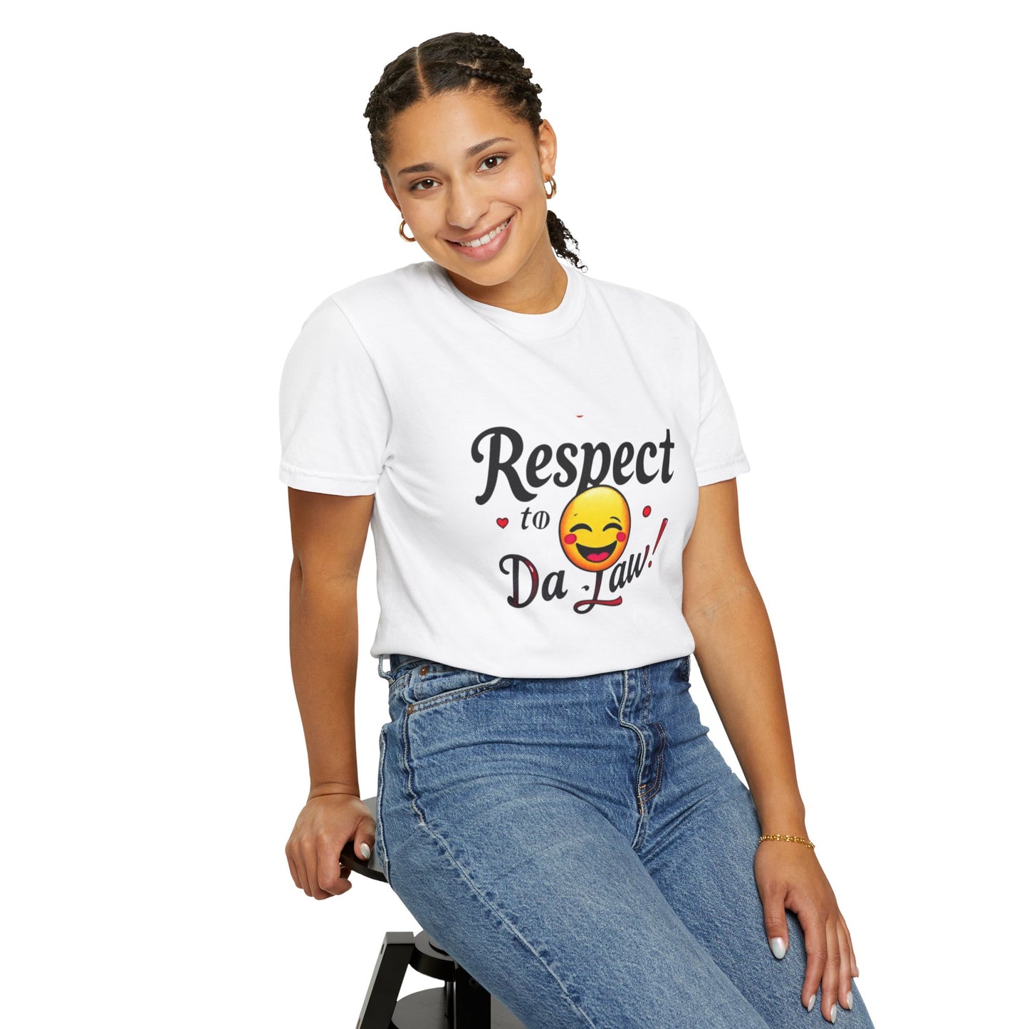 Playful Unisex T-Shirt: 'Respect to Da Law!' | Gift for Law Students, Casual Wear, Funny Tee, Statement Shirt