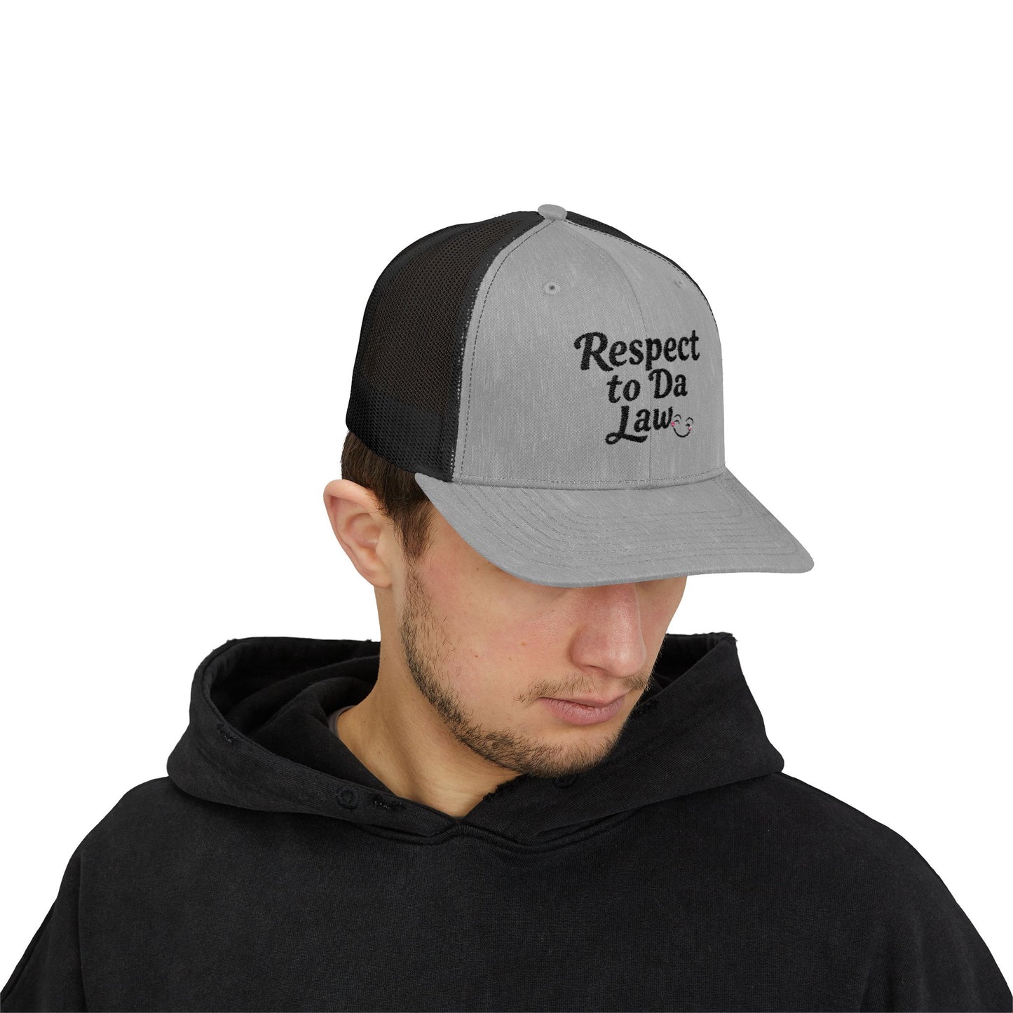 Respect to Da Law Snapback Trucker Cap - Fun Casual Headwear for Everyday Wear