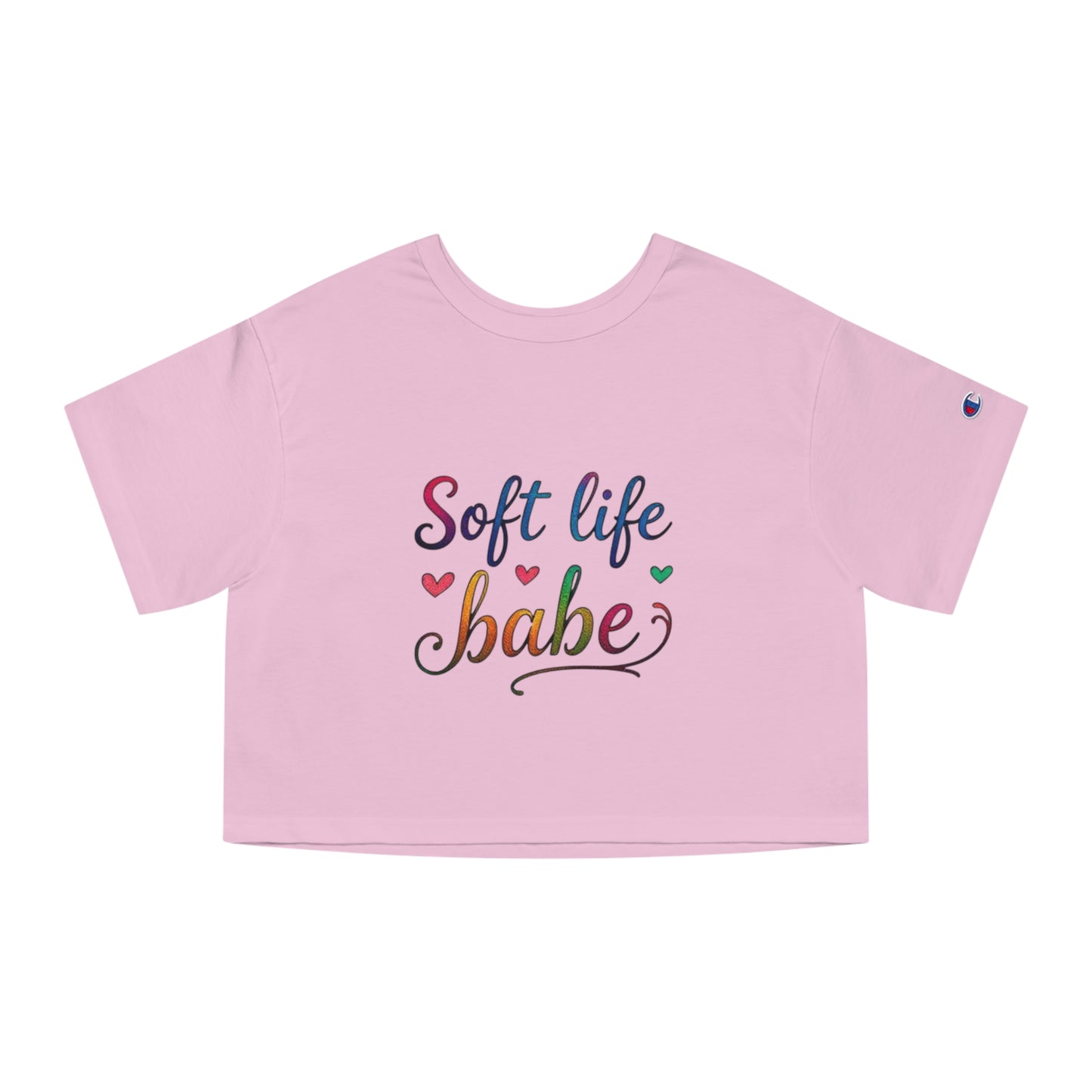 Cropped T-Shirt - Soft Life Babe, Summer Casual Wear, Gifts for Her, Trendy Women’s Apparel, Comfortable Everyday Top