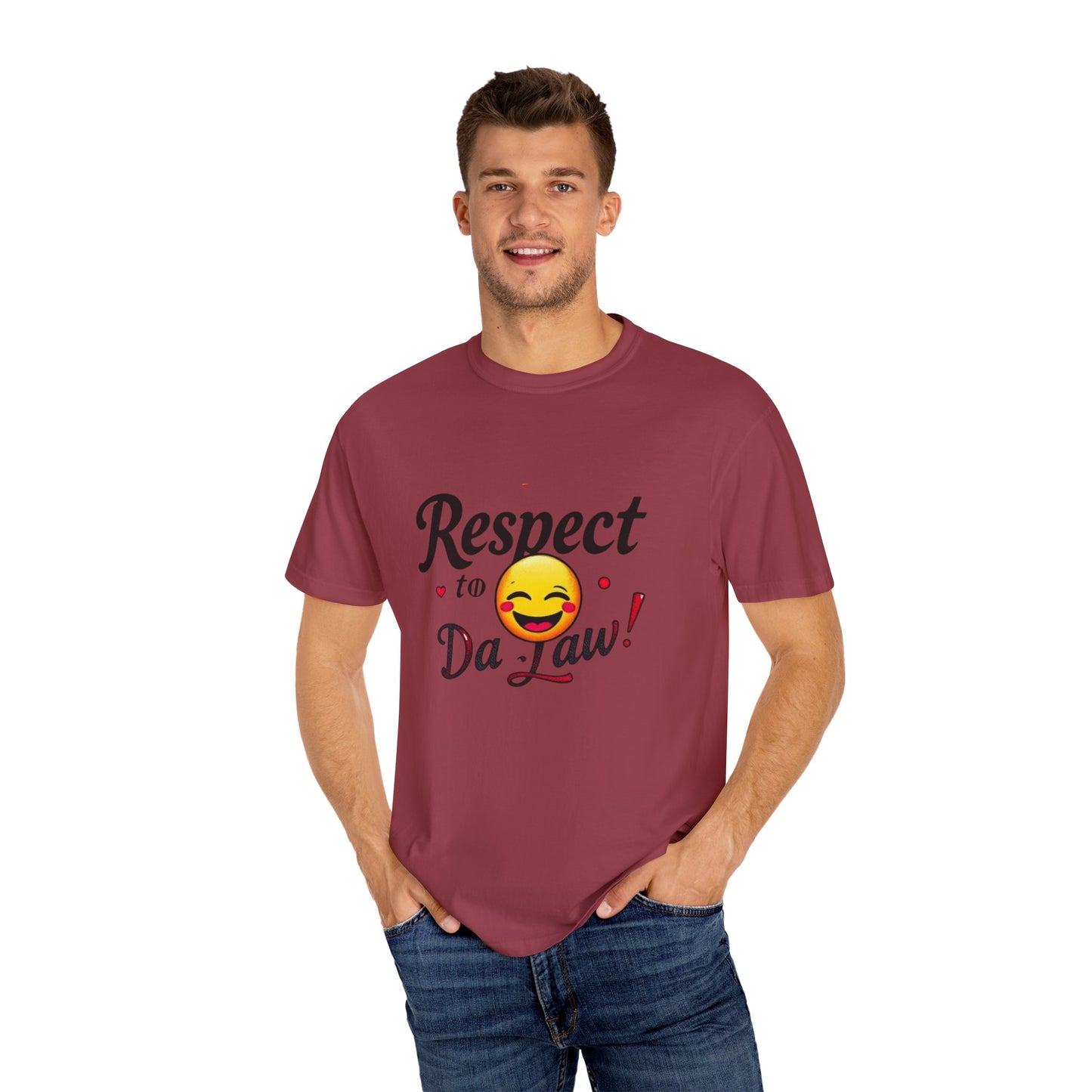 Playful Unisex T-Shirt: 'Respect to Da Law!' | Gift for Law Students, Casual Wear, Funny Tee, Statement Shirt