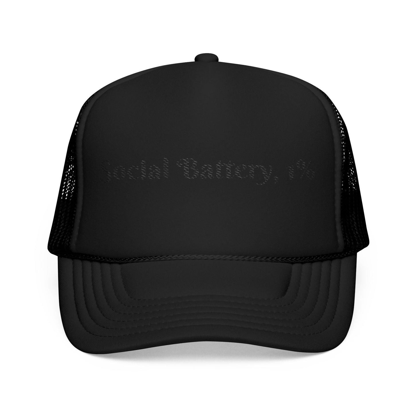 Social Battery Foam Trucker Hat - Casual Graphic Cap, Fun Gift for Friends, Outdoor Adventures, Festival Headwear, Summer Style