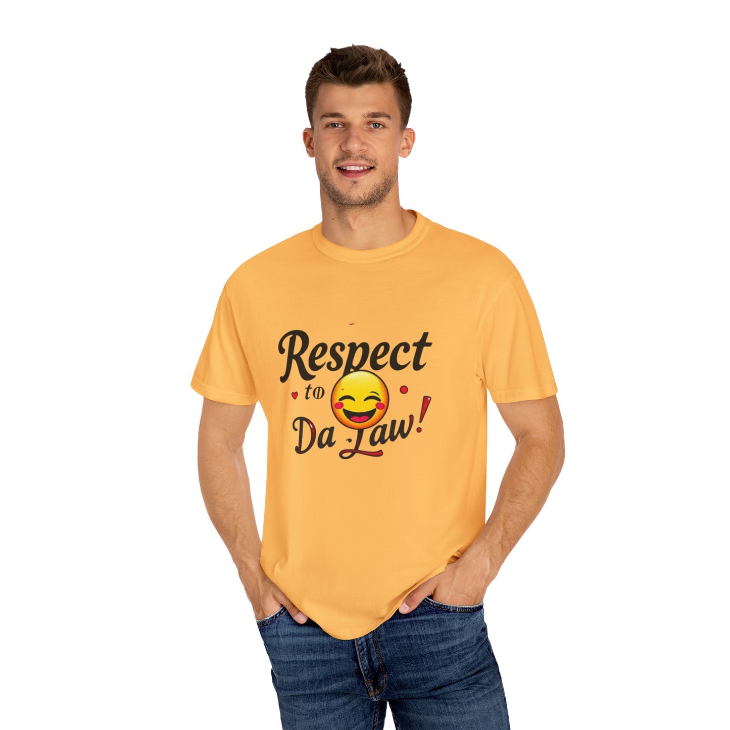 Playful Unisex T-Shirt: 'Respect to Da Law!' | Gift for Law Students, Casual Wear, Funny Tee, Statement Shirt