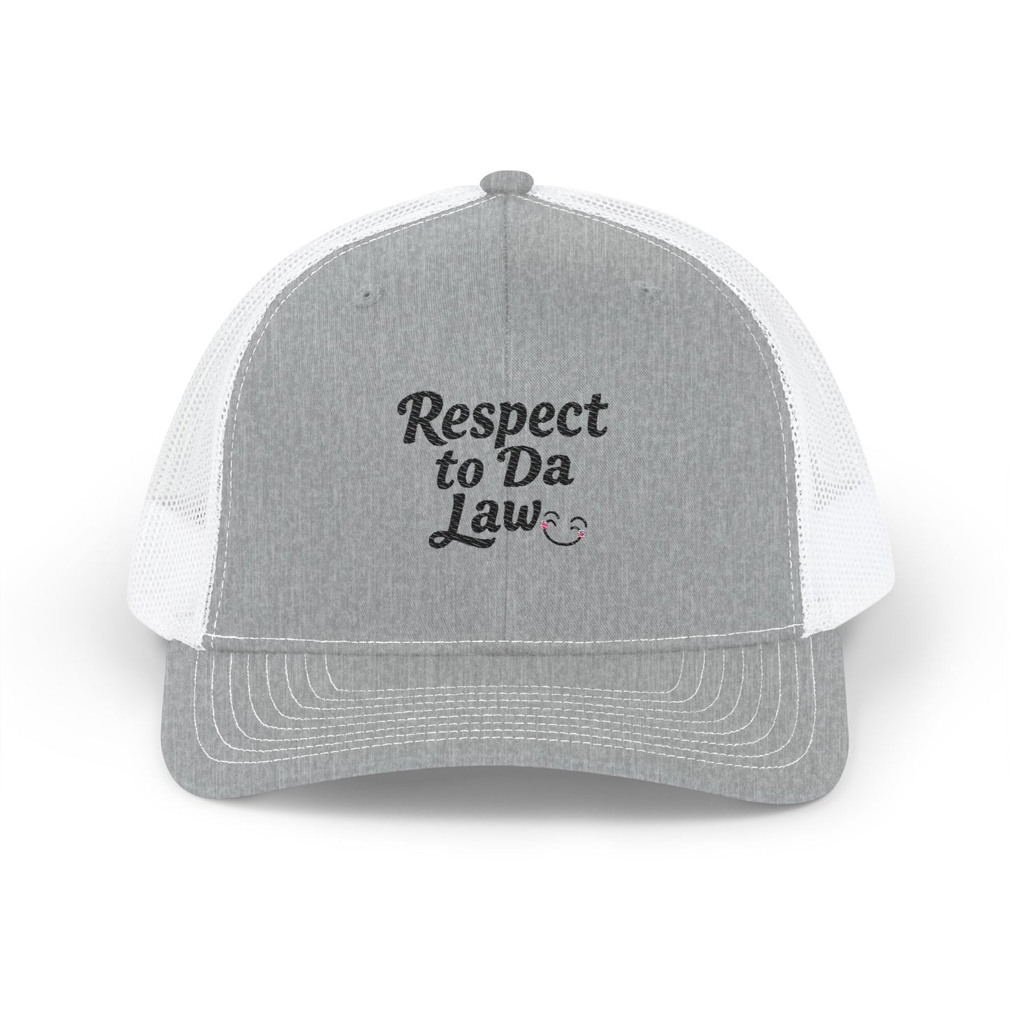 Respect to Da Law Snapback Trucker Cap | Casual Style, Gift for Law Students, Unisex Hat, Outdoor Activities, Trendy Summer Accessory