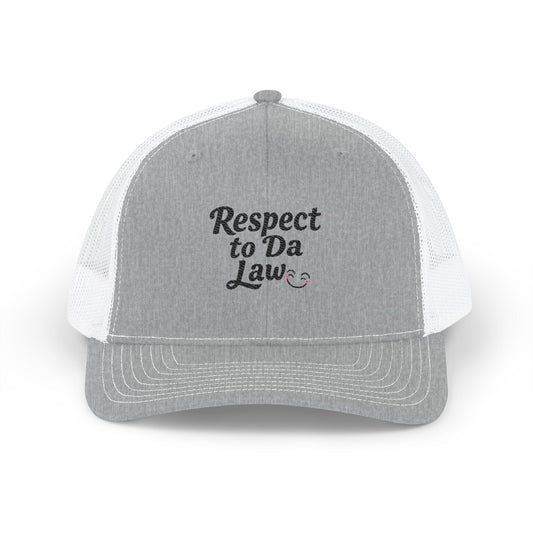 Respect to Da Law Snapback Trucker Cap | Casual Style, Gift for Law Students, Unisex Hat, Outdoor Activities, Trendy Summer Accessory