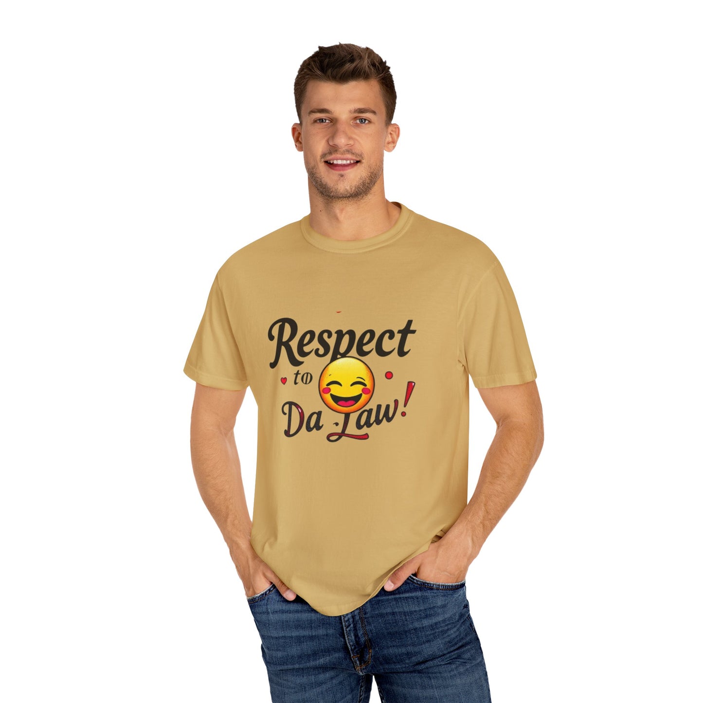 Playful Unisex T-Shirt: 'Respect to Da Law!' | Gift for Law Students, Casual Wear, Funny Tee, Statement Shirt
