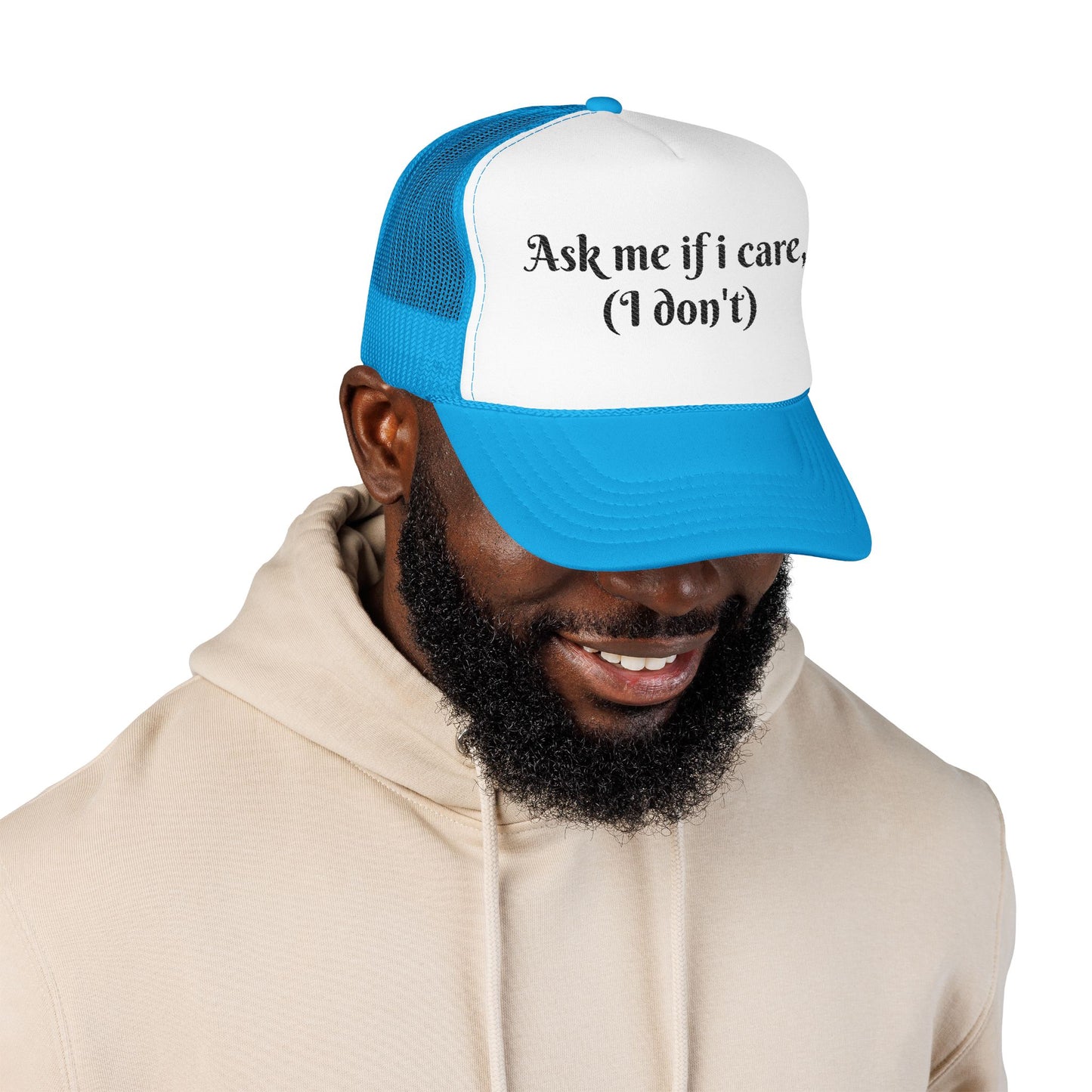 Foam Trucker Hat, Funny Cap, Gift for Friends, Casual Headwear, Outdoor Accessory, Summer Style, Embroidered Humor