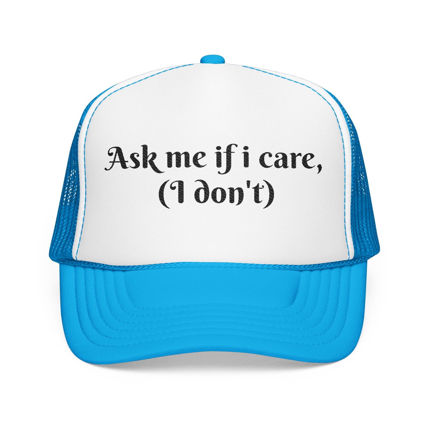 Foam Trucker Hat, Funny Cap, Gift for Friends, Casual Headwear, Outdoor Accessory, Summer Style, Embroidered Humor